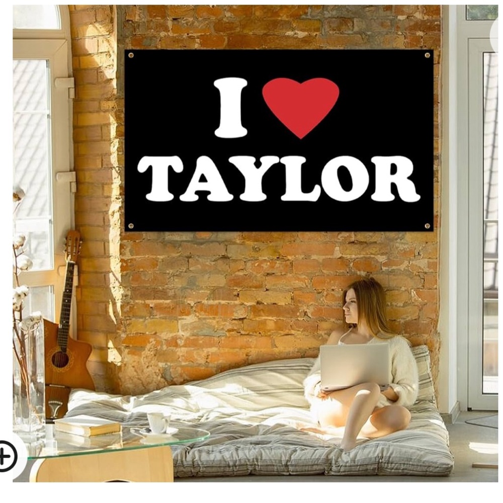 I Heart TAYLOR Home Garden Decor Flag
